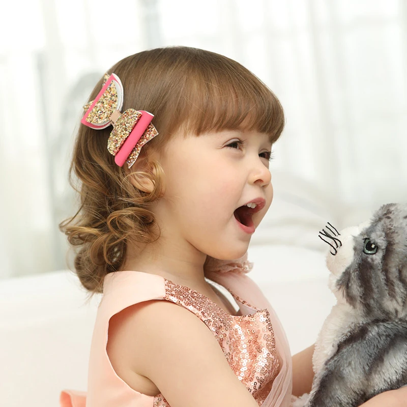 1 шт. заколка для волос девочек из кожи|Аксессуары девочек| |