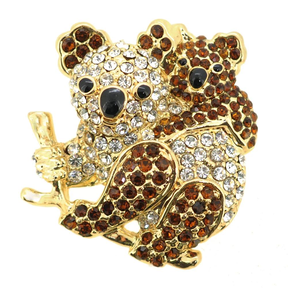 Fantasyard Crystal Mom &amp Baby брошь Коала-серебристый-1 75x1 875 дюйма. | Украшения и аксессуары