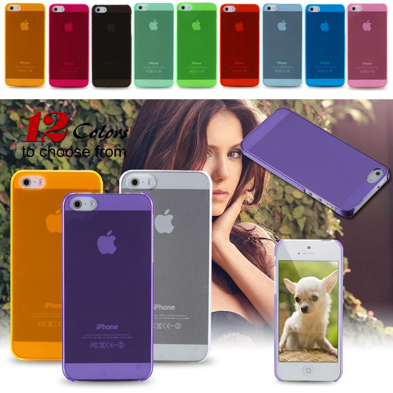 KISSCASE Matte Smooth Clear Phone case For iPhone 5 5S SE Transparent Colorful Hard PC Cover for Cases Coque |