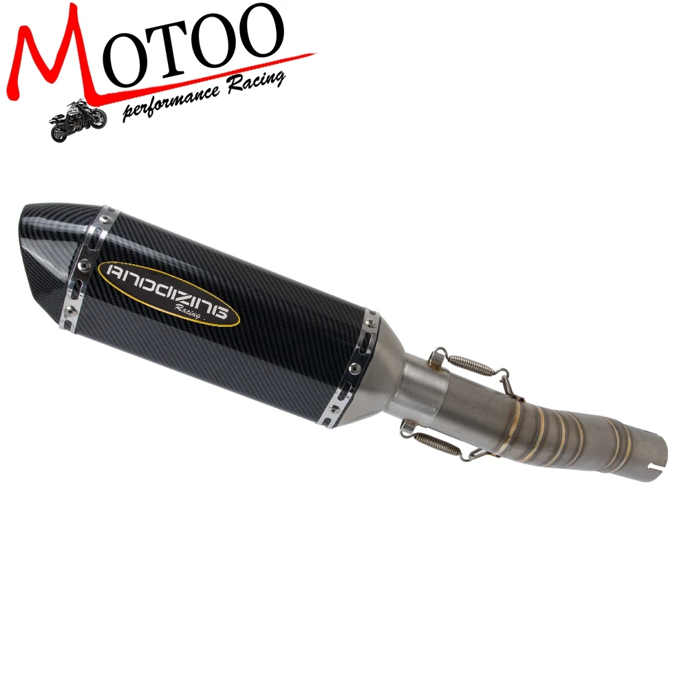 

Motorcycle Exhaust System Slip On Middle Pipe Link Muffler For SUZUKI GSXR1000 GSX-R 1000 2005 2006 K5 K6 Slip-On with Exhaust