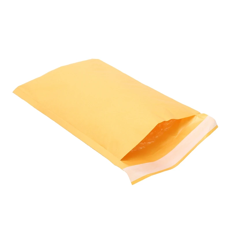 New 50Pcs высокое качество желтый крафт пузырьковый почтовый пакет мягкие конверты
