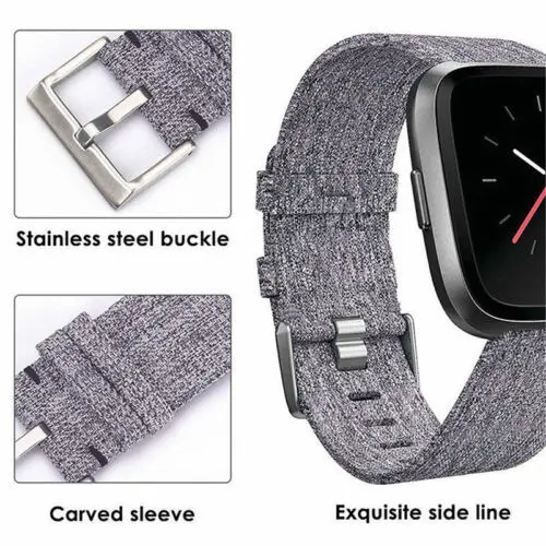 Сменный ремешок для часов Fitbit Versa из ткани роскошный спортивный браслет