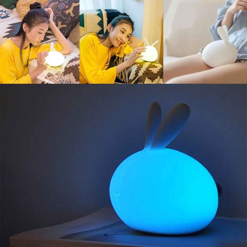 Cute Animal Shape USB Charging LED Night 4-6 Hours 500mAh Light 0.15W 5V/1A Children Bedside 1 Hour Lamp | Освещение