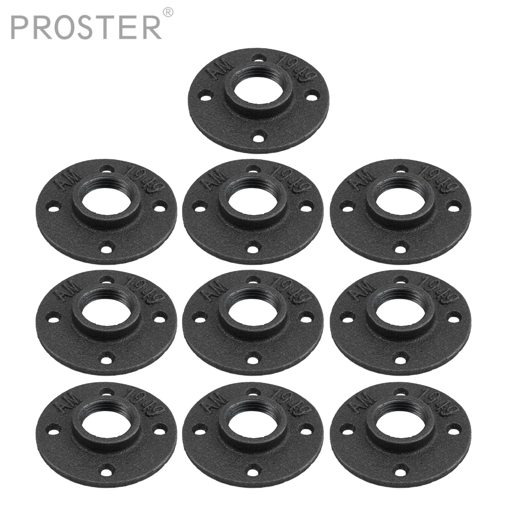 PROSTER 10 шт. железные фитинги для труб настенное крепление пол Античный DN15 фланец