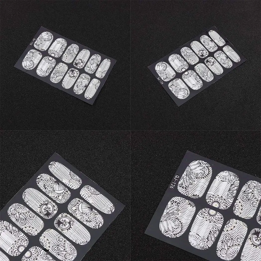 Мода цветок наклейки для ногтей с узорами Фольга Nail Art как изображение инструмент