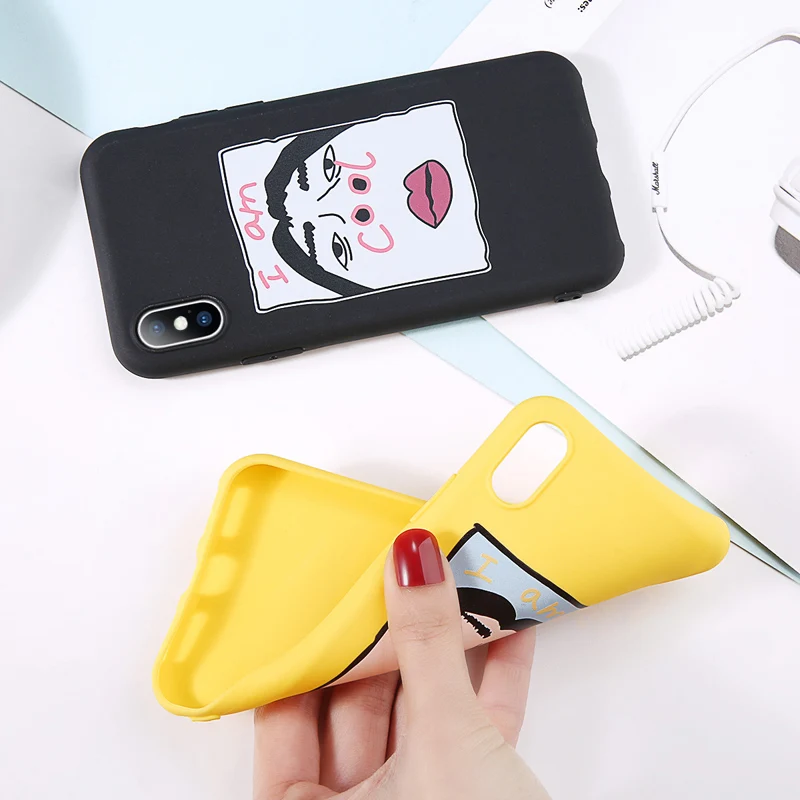 Чехол для телефона Moskado Funny expersion iPhone 6 6S 7 8 Plus X XR XS Max мягкий чехол из ТПУ с милой