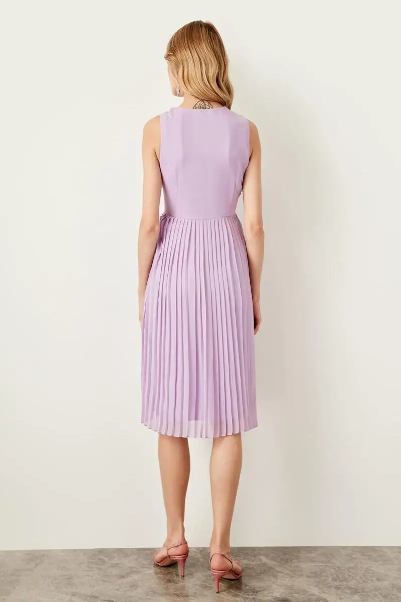 Trendyol Lilac плиссированное платье TWOSS19VM0004|Женские платья| |