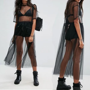 Новинка, сексуальная женская пляжная одежда для девочек, бикини, купальник, накидка, кафтан, пляжная одежда, летнее однотонное пляжное платье, сарафан, Сетчатое платье миди