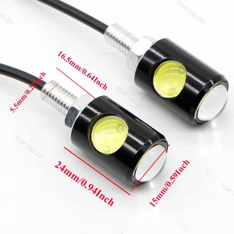 2pcs DRL LED Eagle Eye Daytime Runing lights 12V COB High Power Motorcycle Boat Car Auto Backup Reverse License Plate Lights | Автомобили