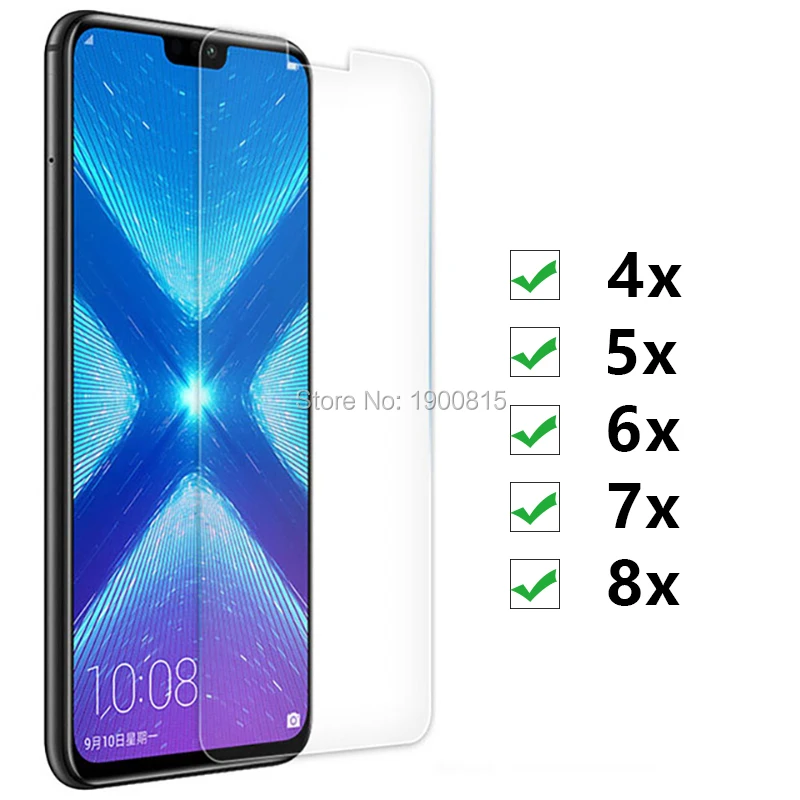 Закаленное стекло для Huawei Honor 8x 7x 6x 5x 4x 3x Защитное экрана на 3 4 5 6 7 8 X X8 X7 X6 X5 X4 X3 Honor8x