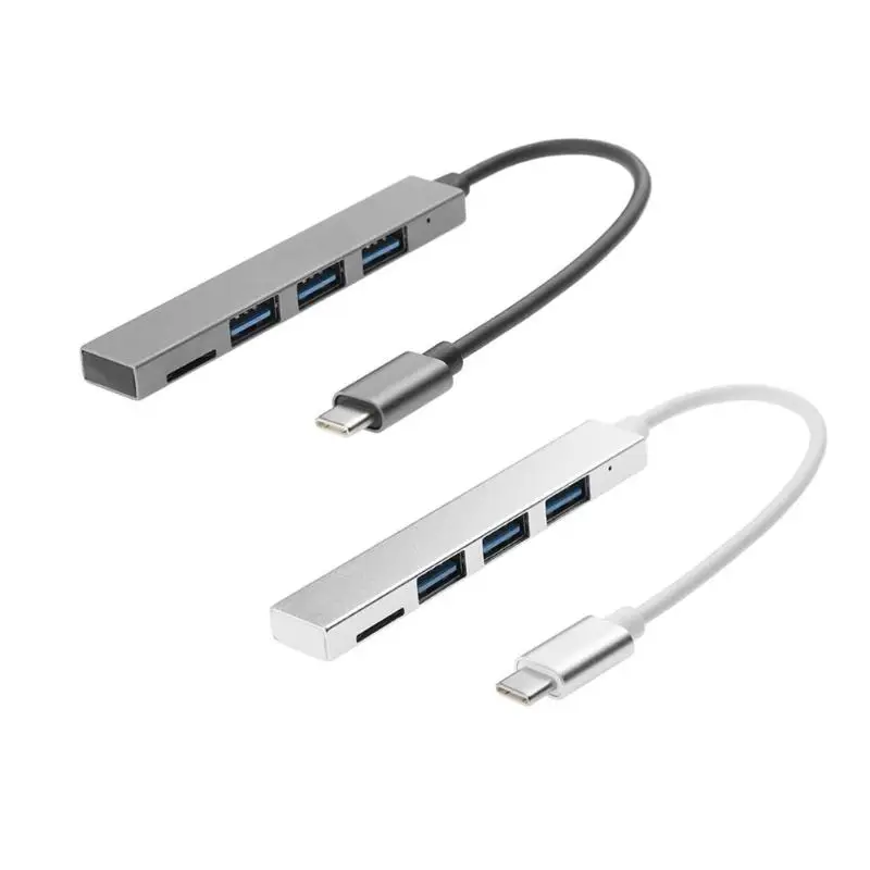 Мини тип c до 3 портов USB2.0 концентратор OTG адаптер ж/TF кардридер для Macbook|USB-хабы| |
