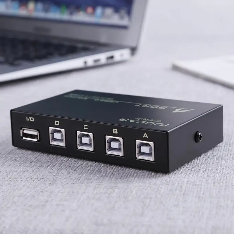 USB 2 0 4 порта Обмен Переключатель Селектор адаптер Коробка концентратор для