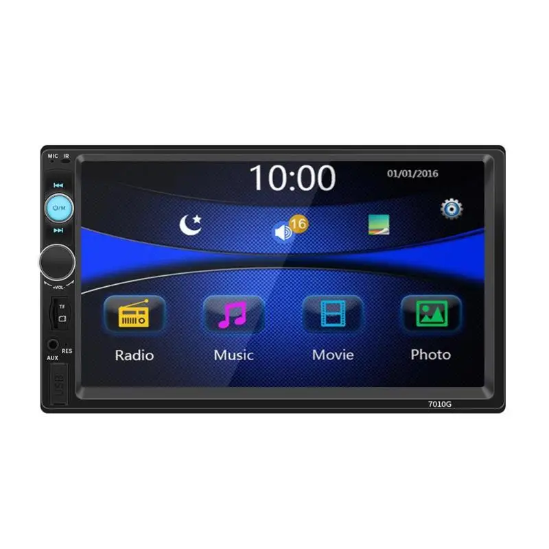 Автомобильный стерео MP5 плеер 2DIN с 7 дюймовым экраном GPS Bluetooth FM радио USB TF MP3
