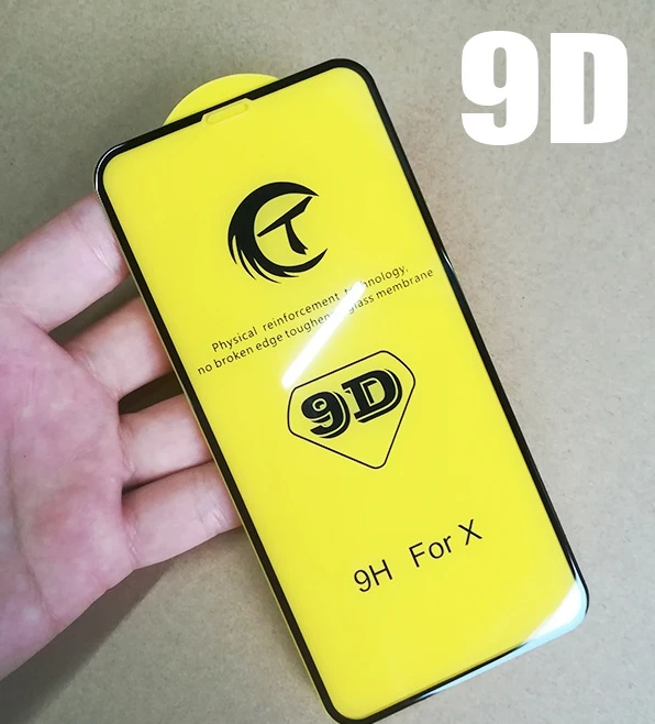 Закаленное стекло 9D для Apple iphone 6 8X7 PLUS XR XS Max пленка на весь экран 50 шт./лот |