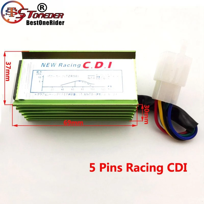STONEDER Racing катушка зажигания 5 Pin AC CDI A7TC Свеча для 50cc 70cc 90cc 110cc 125cc 140cc 150cc ATV Go Kart Pit Dirt