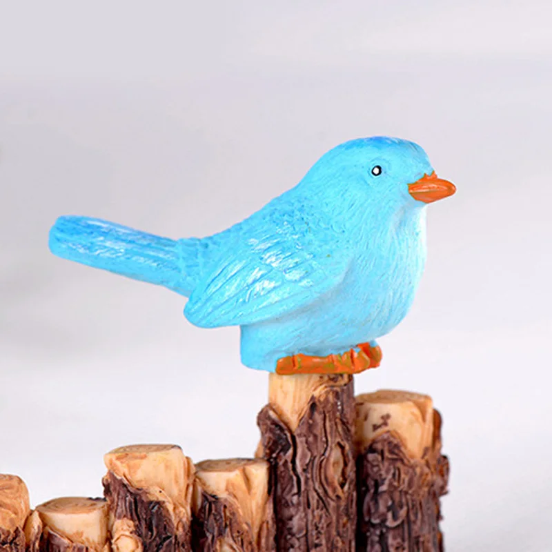 5 шт. мини-смола красочные птицы микро-пейзаж DIY растение суккулент украшения | Дом