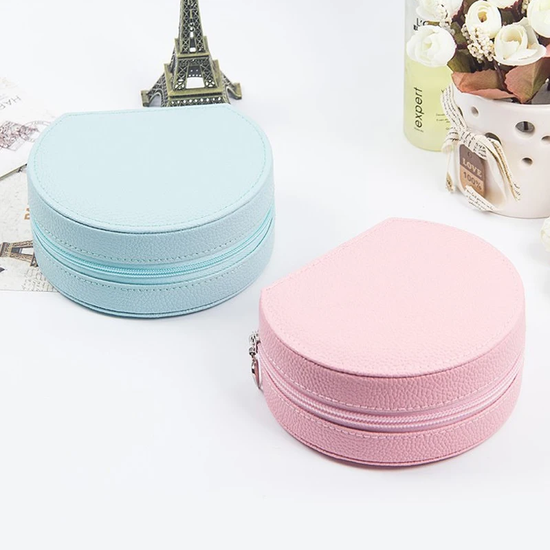 Fashion Women Makeup Organizer Travel Jewelry Box Girl Beauty Necklace Earring Stud Collection Case With Mirror Gear Accessories