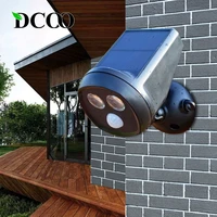 dcoo 2led ultra bright spotlight with motion sensor weatherproof wireless battery powered outdoor security light for wall garden
