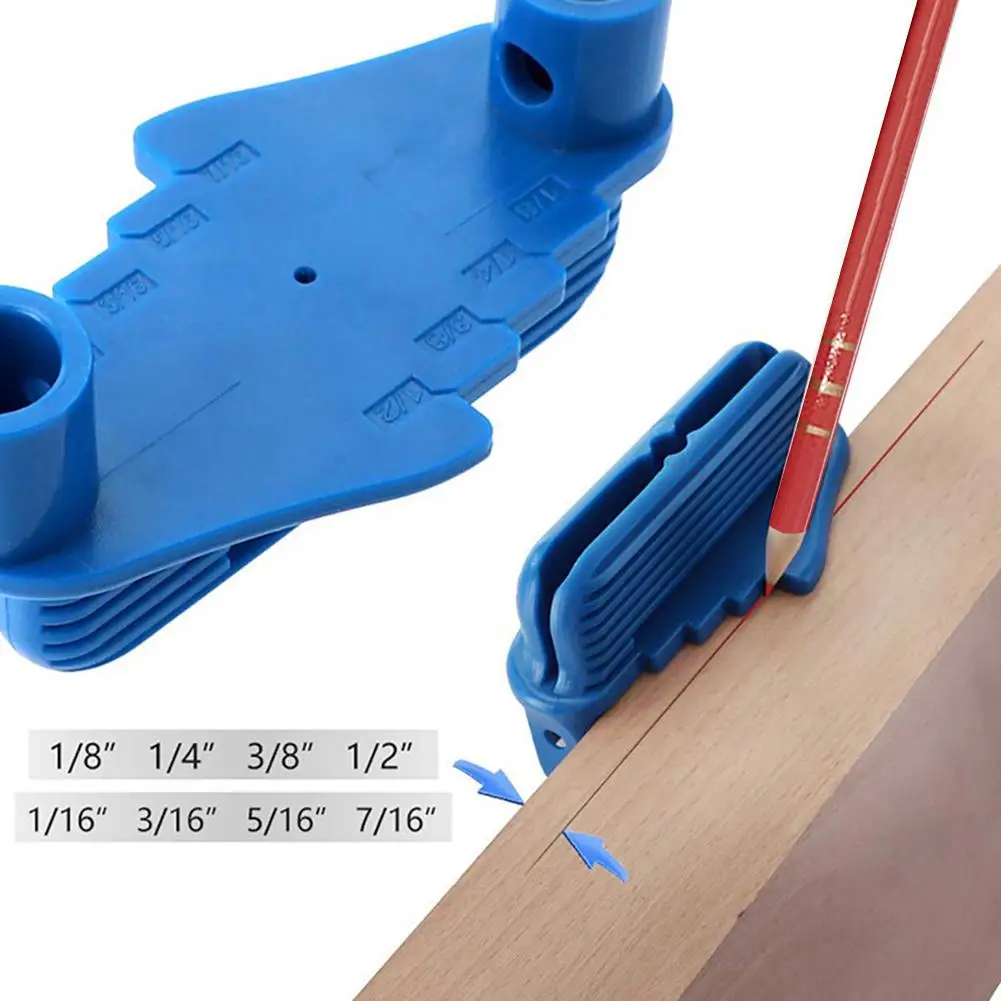 

Multifunctional Woodworking Scriber Line Locator Tool Precision Marking Finder Center Gauge with 2 Pens
