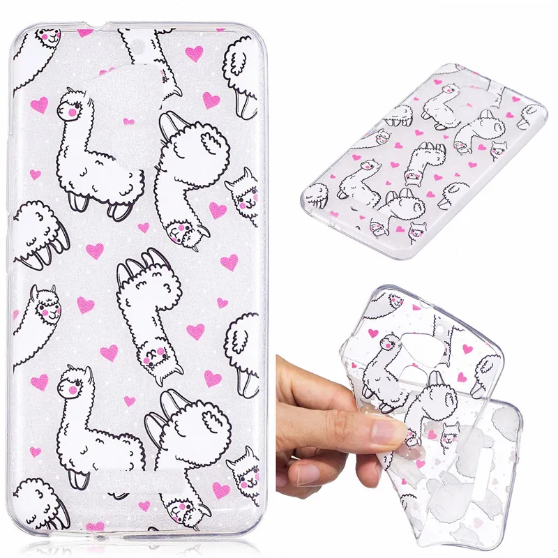 DOITOP Transparent Soft TPU Silicone Case For ASUS Zenfone 3 Max ZC520TL Cover Cute Cartoon Color Painted ZC553KL |