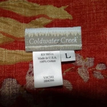 Coldwater Creek куртка женская размеры L большой красный цветочный блейзер 100% хлопок