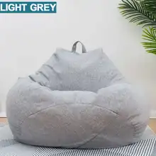 Ленивый BeanBag диваны из хлопковой льняной ткани шезлонг кресло мешок диван Чехлы стулья пуф слоеного дивана татами мебель для гостиной