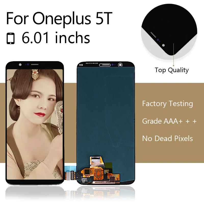 Для Oneplus 5T LCD 1 + дисплей экран Сенсорная панель сборка дигитайзер для A5010 замена
