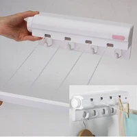 4 lines rope roll up clothes line washing retractable clothes airer indoor wall mounted laundry washing line drying rack 3 2m