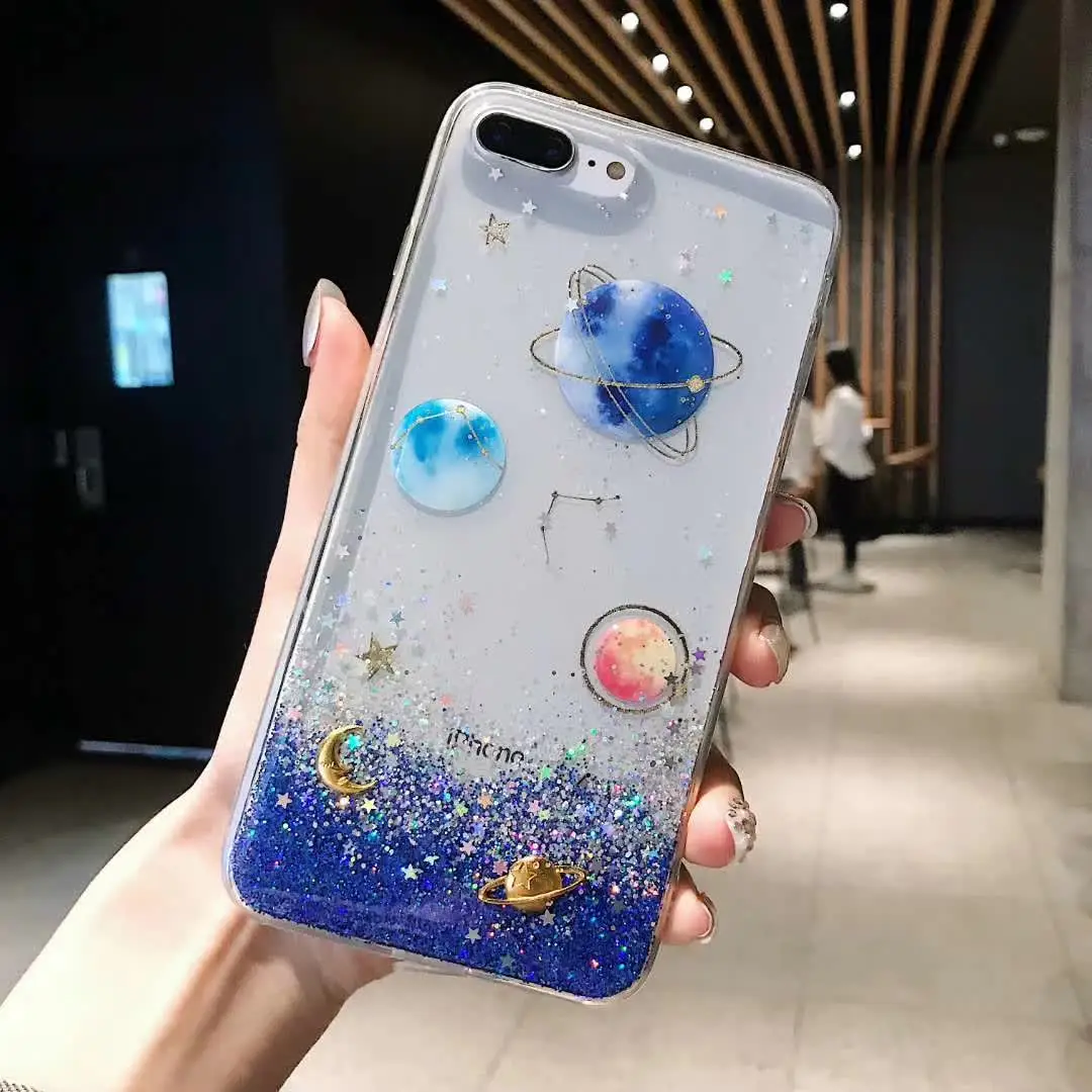 Gradient Cosmic Galaxy Series Phone Case for iphone XS MAX XR X Planet Phoen Cover 8 7 6 6S Plus Epoxy TPU |