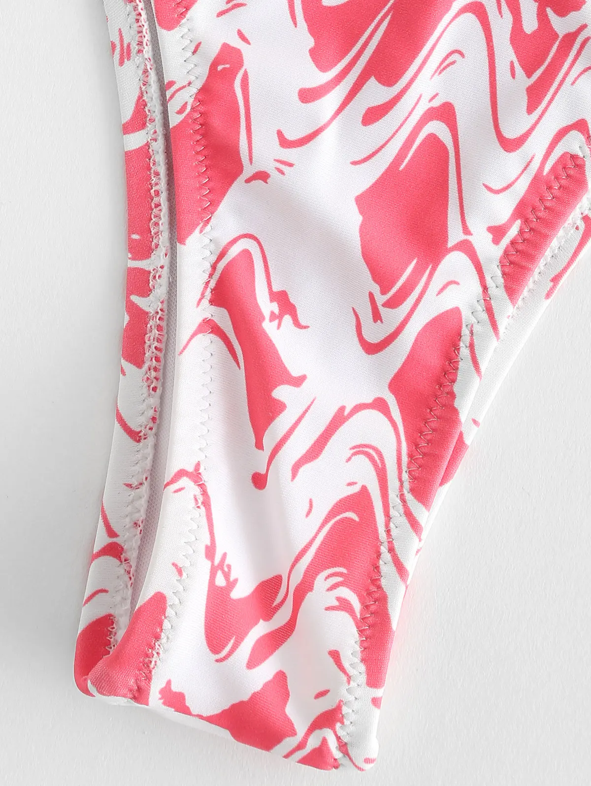 Женский купальник ZAFUL с высокой талией и зигзагообразной подкладкой бикини