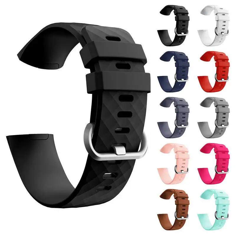 Для Fitbit Charge 3 мягкий силиконовый спортивный сменный ремешок для наручных часов