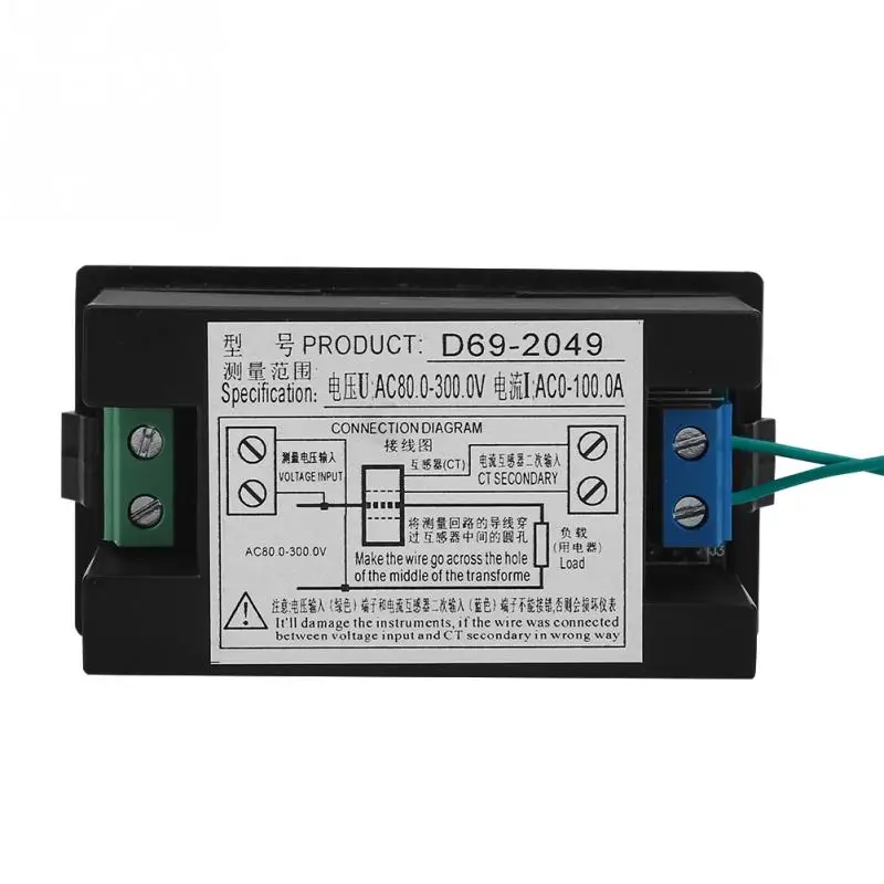 AC 80-300V 100A Color LCD Digital Voltmeter Ammeter Volt Amp Power Kwh Meter | Инструменты