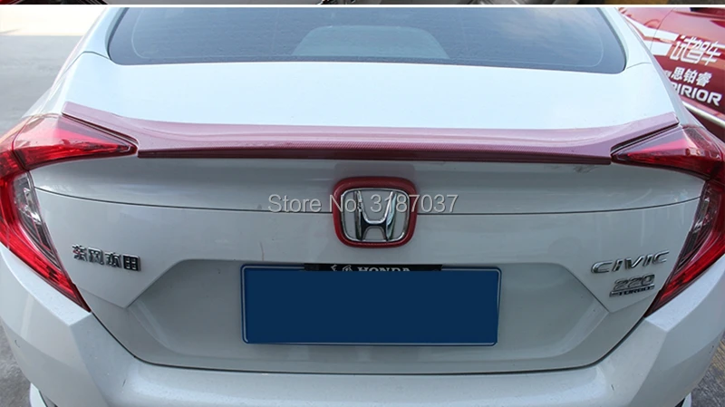 Спойлер для Honda Civic 10 2016 2017 АБС пластик неокрашенный Задняя Крышка багажника