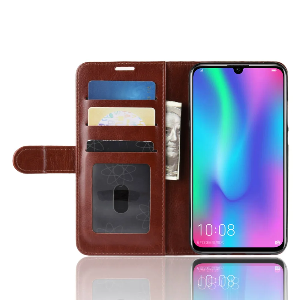 Кожаный чехол бумажник JONSNOW для huawei Honor 10 Lite 6 2 дюймов откидная крышка Защитные