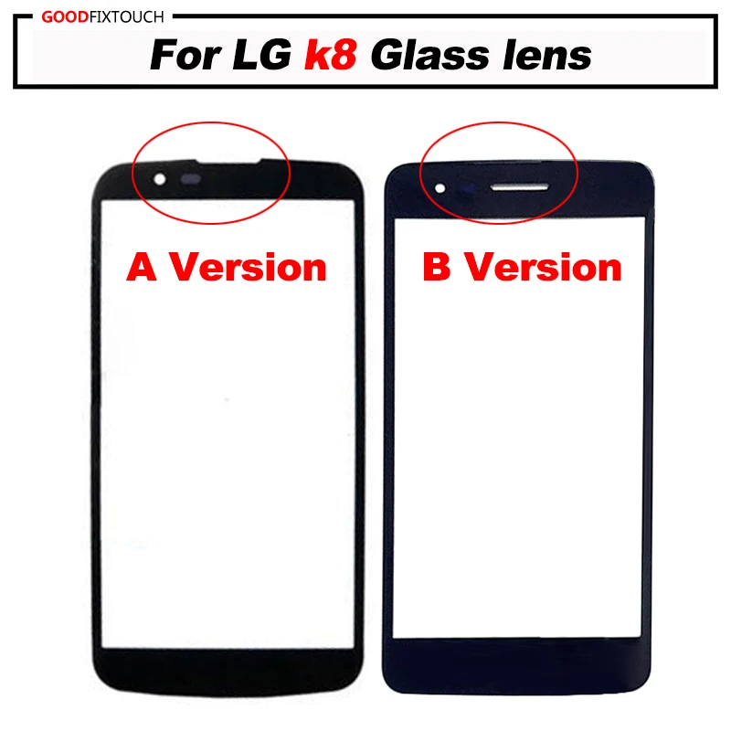 Для LG K8 Стекло объектив ЖК дисплей спереди новая Замена для K371 K373 k350N X240 MS210 M200N X300