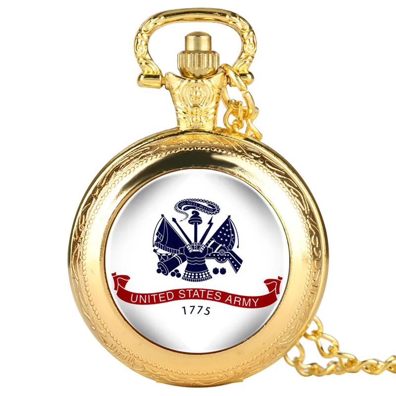 Clock United States Army Fobs Mens Pocket Watch Pattern Arabic Digital Alice in Wonderland Necklace | Наручные часы