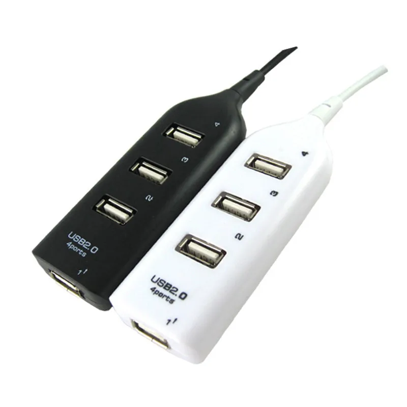 

New Multi HUB Splitter Expansion Adapter High Speed For PC Laptop 4-Port USB 2.0 Useful Mini Adapter Black White