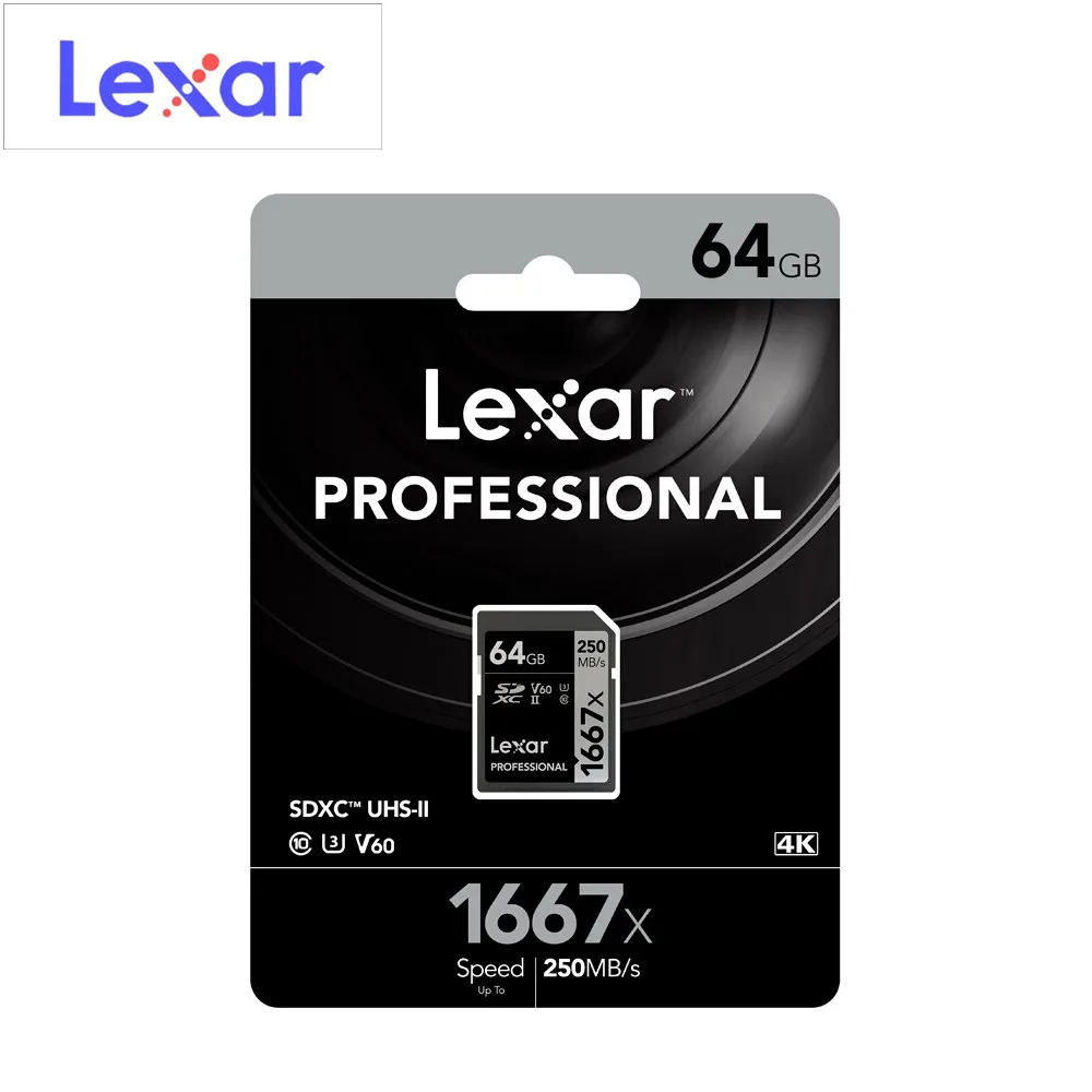 Lexar оригинал 32 ГБ sd карта 1667x150 Мб/с 128 памяти 16 64 SD класс 10 UHS II U3 SDHC SDXC|Карты памяти| |