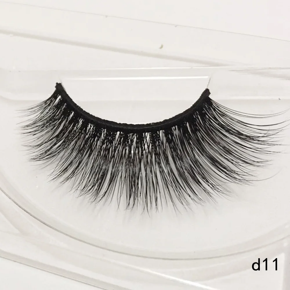

50pairs/lot 3d mink lashes wholesale false mink eyelashes faux cils full strip lash extension with plastic sliding packaging box