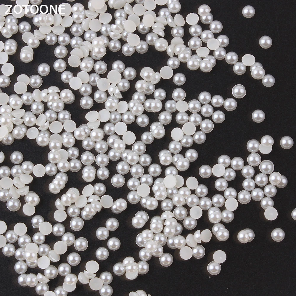 ZOTOONE 1000 шт. рисовые белые жемчужины полукруглые бусины для рукоделия