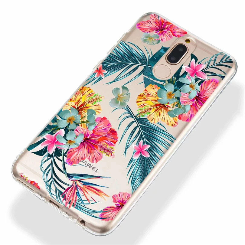 ТПУ окрашенный чехол задняя крышка для Huawei Mate 20 Pro P20 P9 P Smart Lite Nova 3i 2i 3D Рельефный