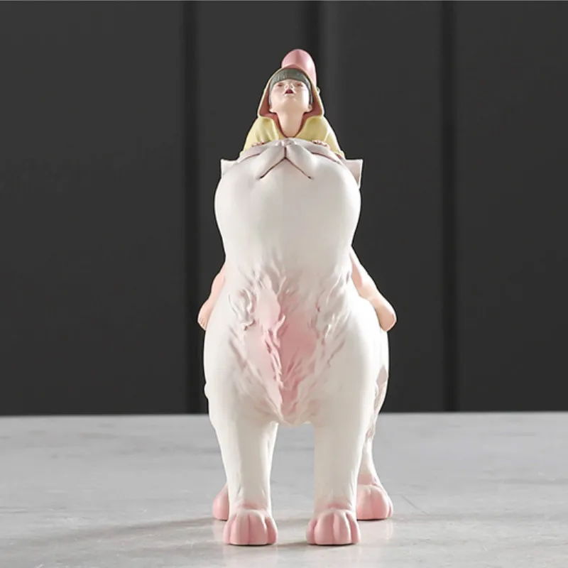 Кошка в японском стиле neko Animal figuras decorativas hogar розовые сказочные керамические