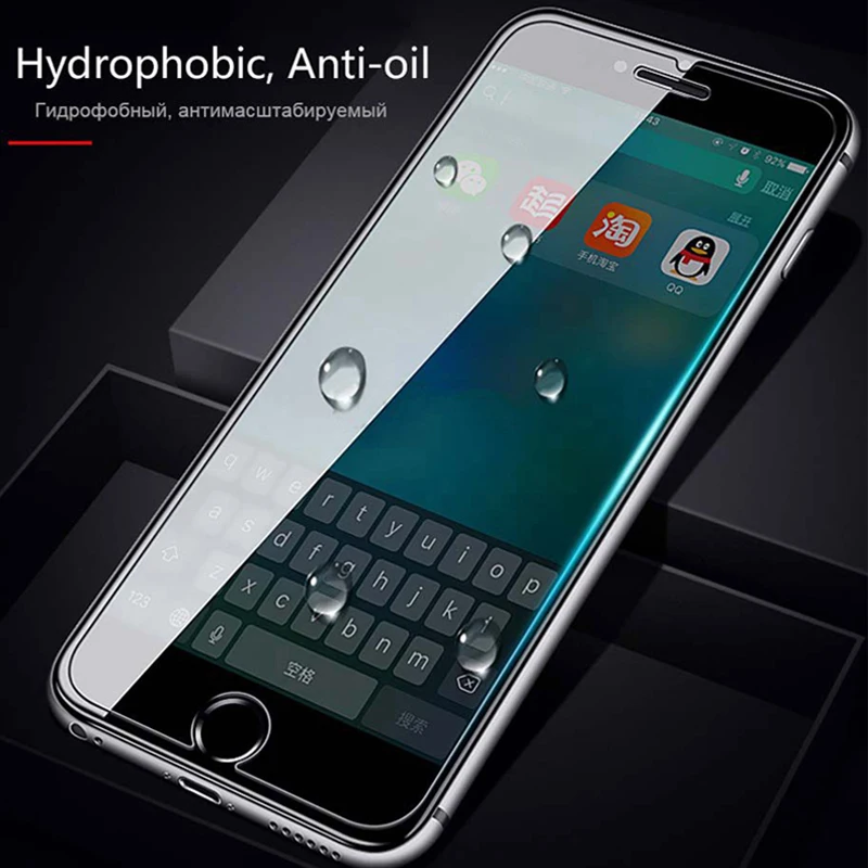 Защитное стекло для iphone 6 7 закаленное 5s se 4s 6s 8 plua X 9h | Мобильные телефоны и