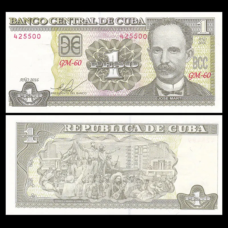 Guba 1 Pesos 2016 P новая UNC нераспространенная коллекция подарок Америка оригинальная