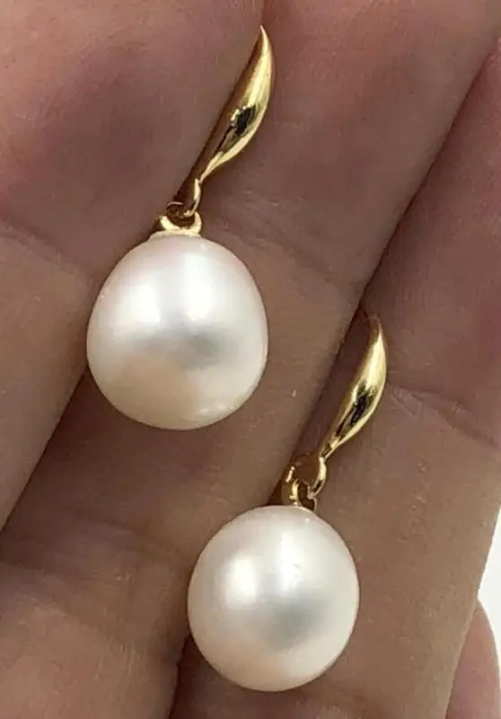 Ручной работы огромный культивированный бисер TwoPin Белый ручной 10 12 мм Южное море