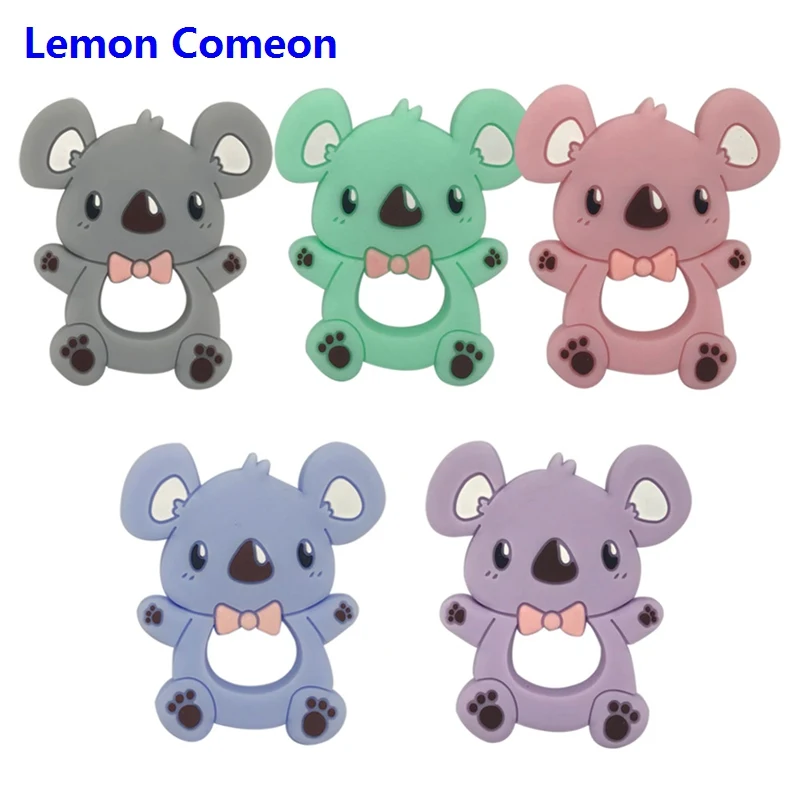 Lemon Comeon 1 шт. силиконовые животные Прорезыватель коала BPA бесплатно бусины
