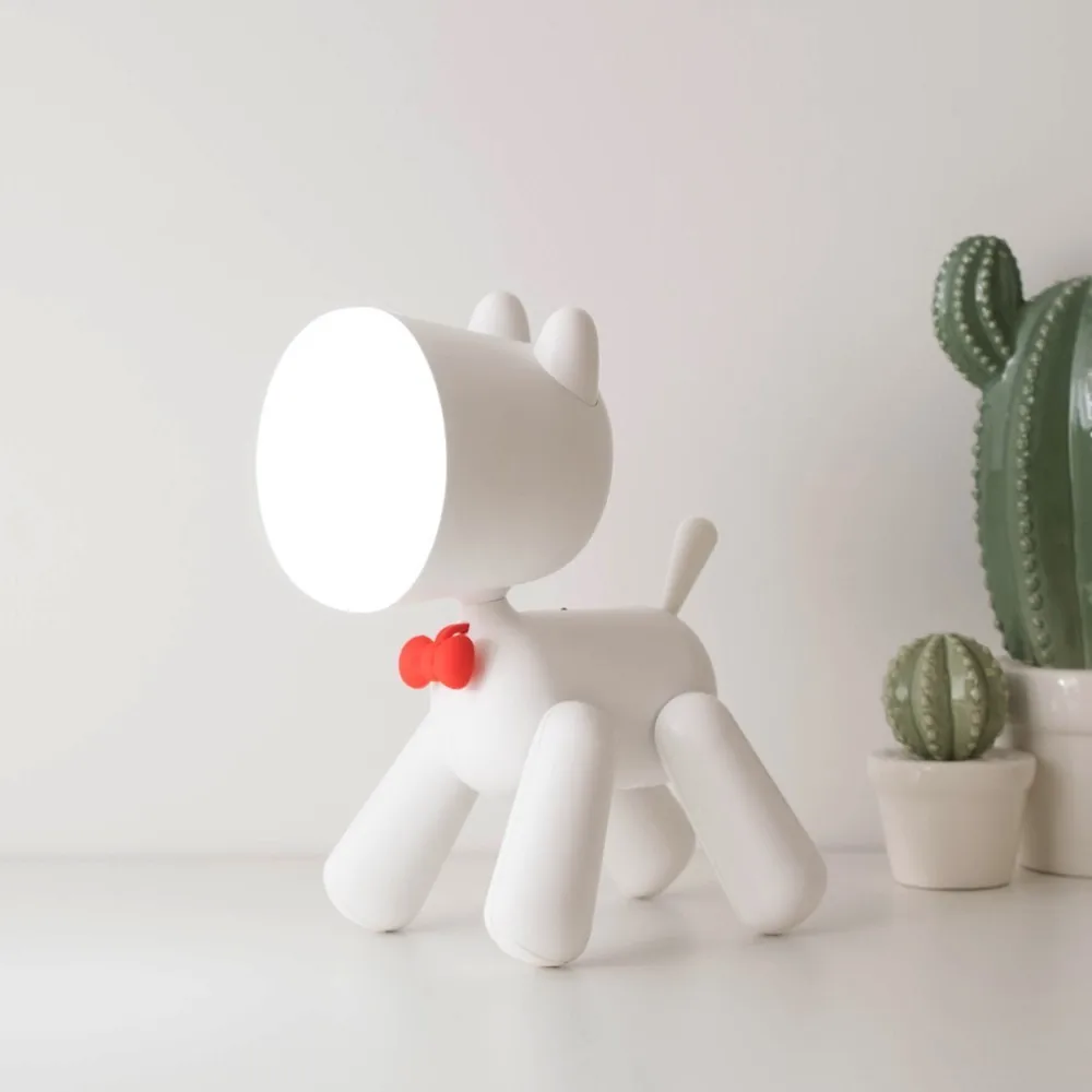Rotatable Puppy Eyeshield Desk Lamp USB Charging Lovely Table With Two Dimming Novel Baby Sleep Night Light Book Gift | Освещение