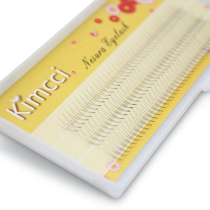 Kimcci 0 07 мм C Curl 2D профессиональные Кластерные ресницы человека Расширение