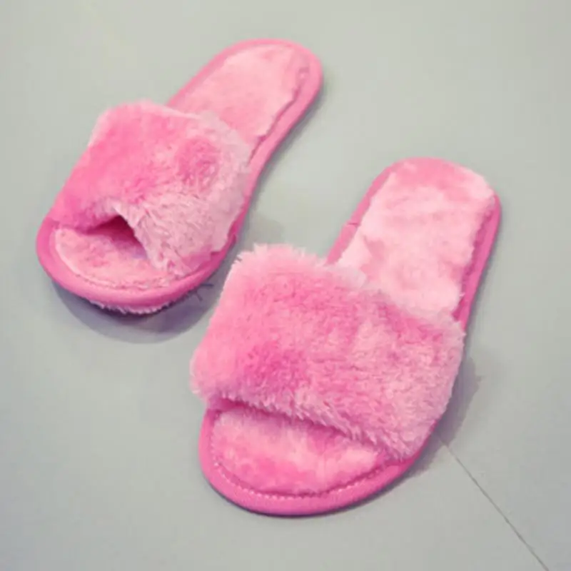 Плюшевые тапочки осень зима женские домашние мягкая женская обувь удобные