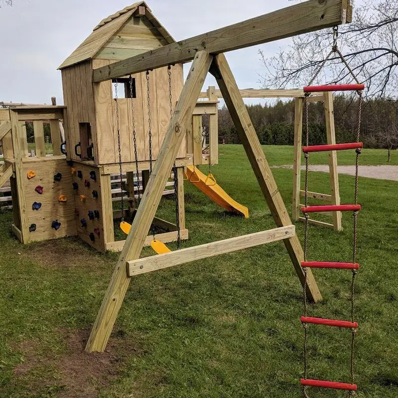 Для детей на открытом воздухе качели слайд веревочная лестница 6 Скорость